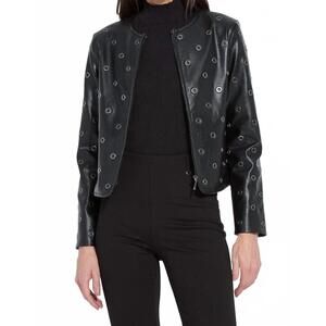 NEW LYSSE geneva grommet vegan jacket in black